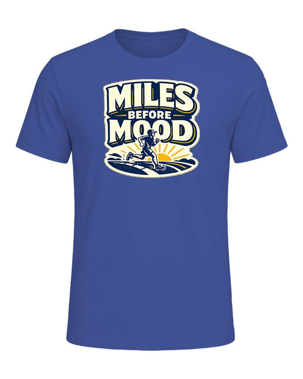 Miles Before Mood Tee — Heather True Royal