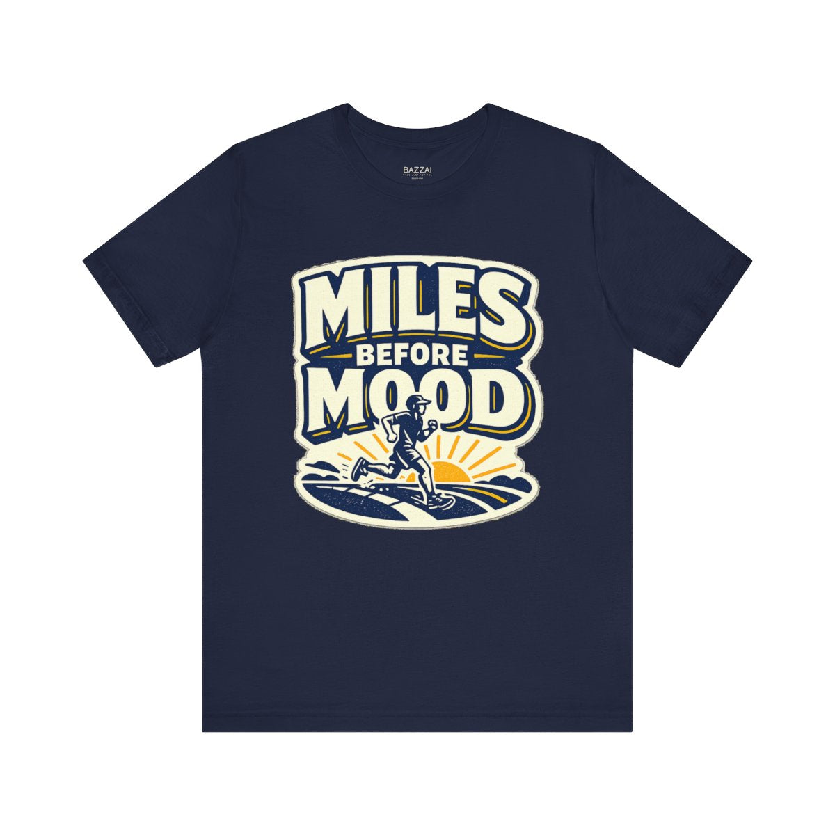 Running Humor T-Shirt — Miles Before Mood — running t-shirt design by Reggie