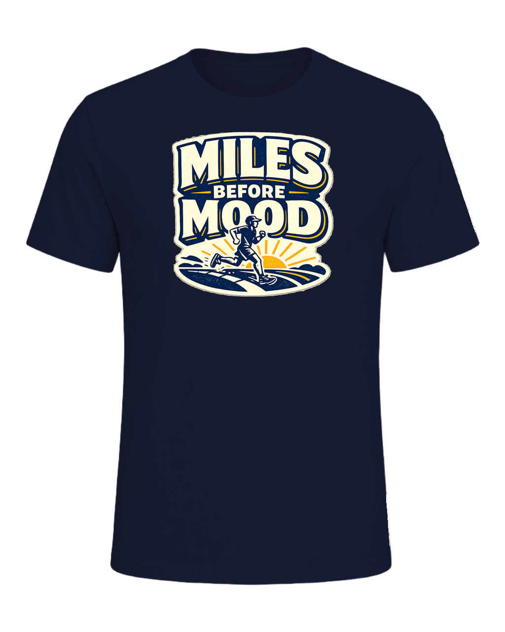 Miles Before Mood Tee — Navy