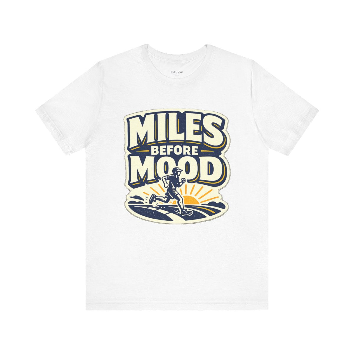 Running Humor T-Shirt — Miles Before Mood — running t-shirt design by Reggie