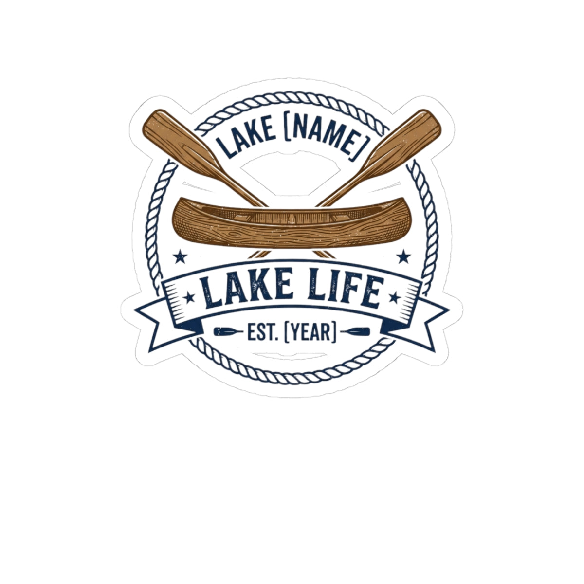 Lakeside Summer Sticker — Lake Life Local — campsite sticker design