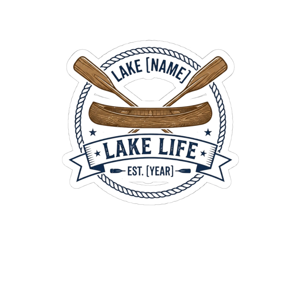 Lakeside Summer Sticker — Lake Life Local — campsite sticker design