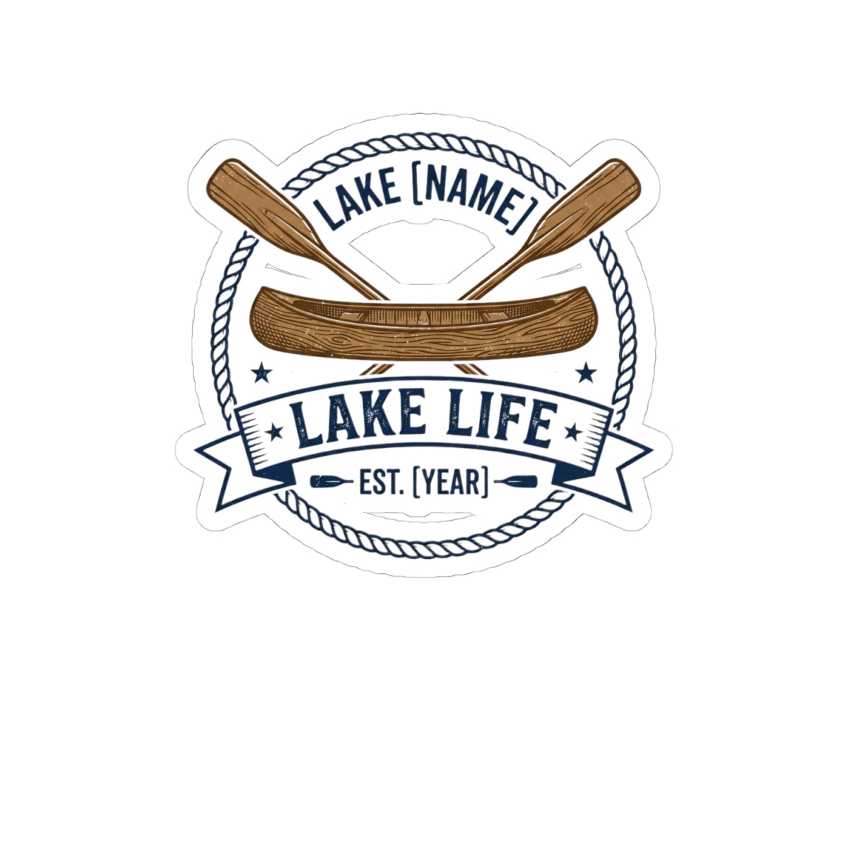 Lakeside Summer Sticker — Lake Life Local — campsite sticker design