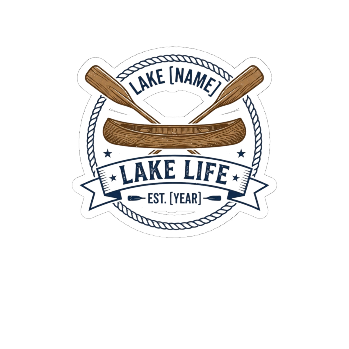 Lakeside Summer Sticker — Lake Life Local — campsite sticker design
