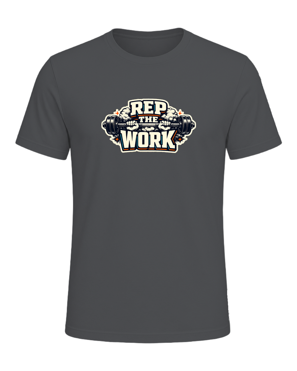 A bold barbell gym tee for lifters who believe the reps are the whole point. — Asphalt