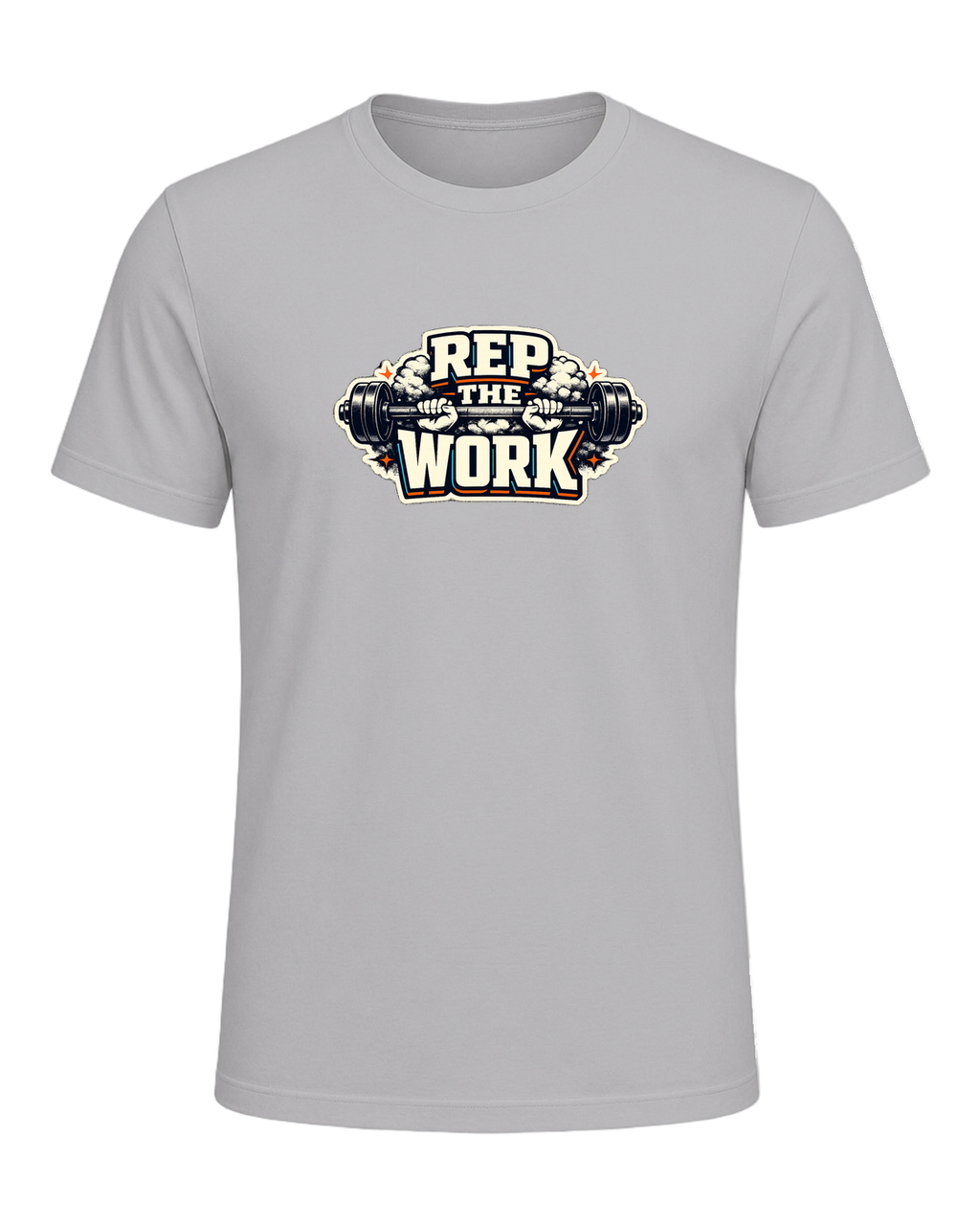 A bold barbell gym tee for lifters who believe the reps are the whole point. — Athletic Heather