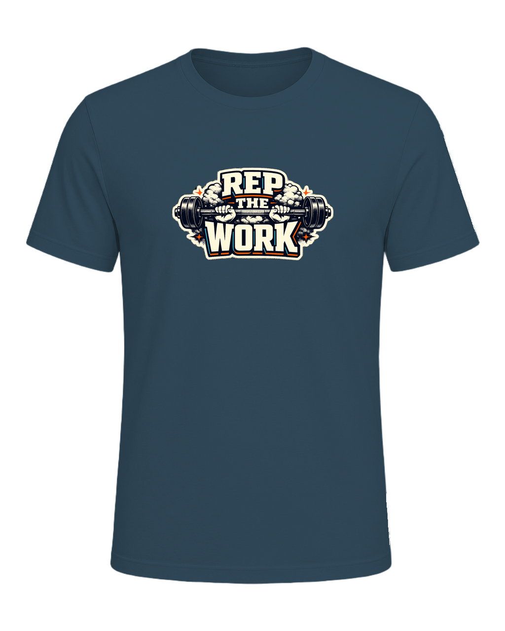 A bold barbell gym tee for lifters who believe the reps are the whole point. — Deep Teal