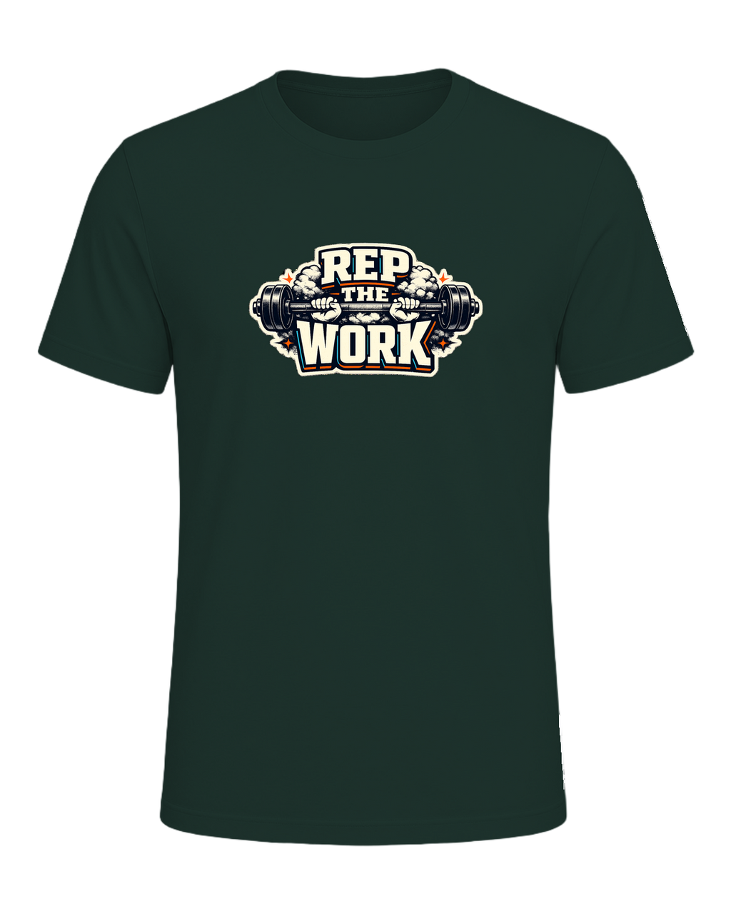 A bold barbell gym tee for lifters who believe the reps are the whole point. — Forest