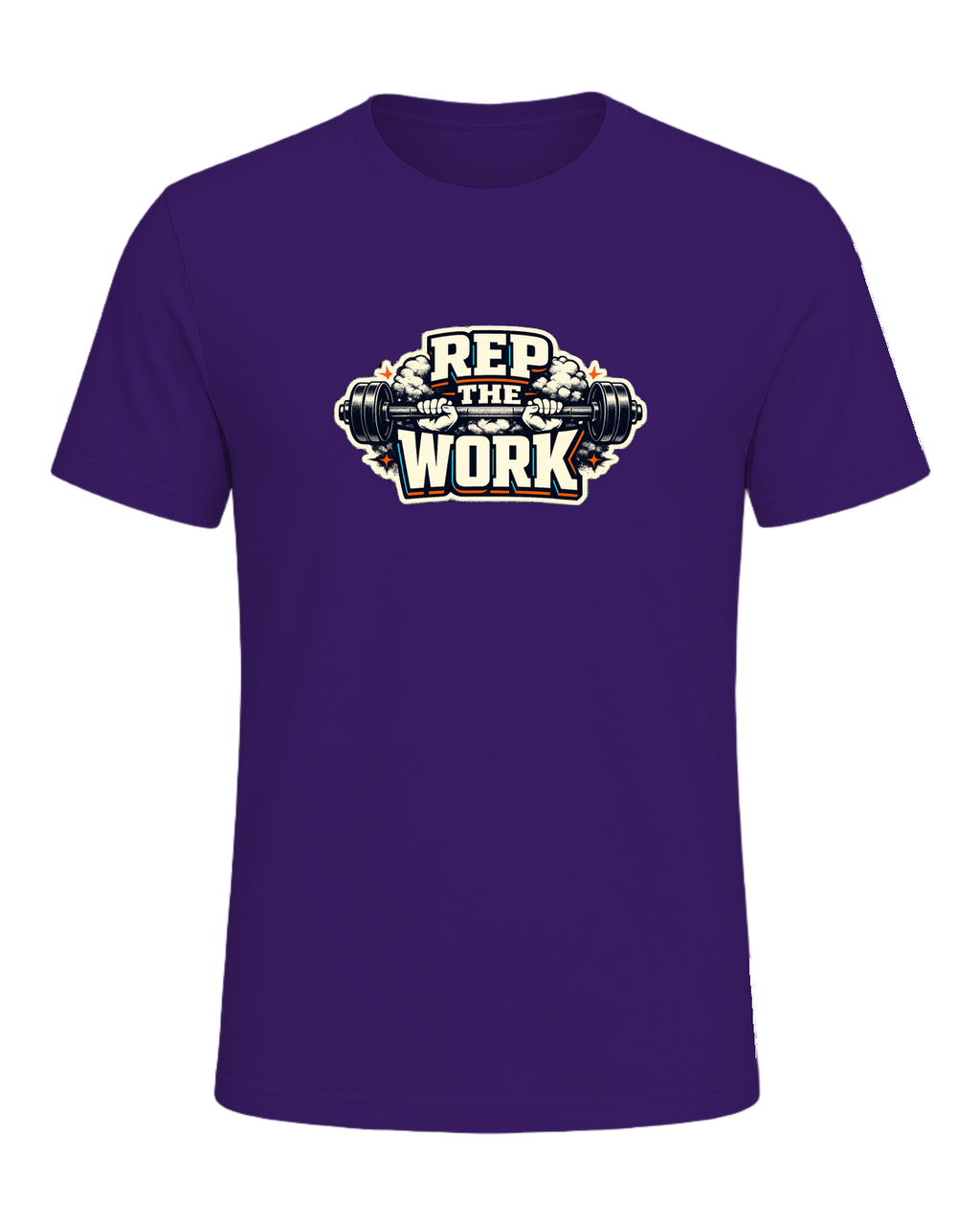 A bold barbell gym tee for lifters who believe the reps are the whole point. — Team Purple