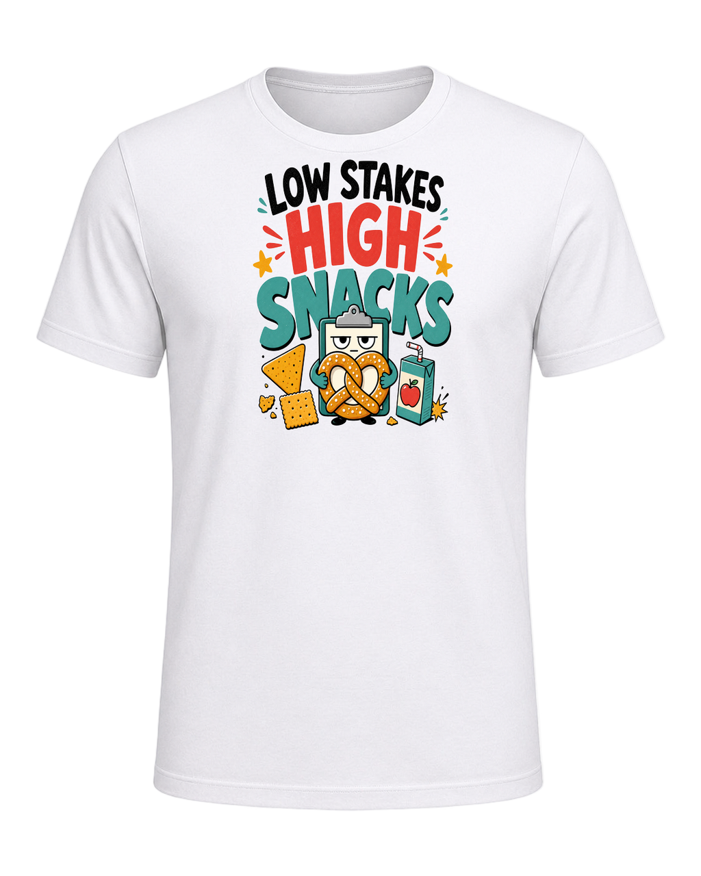 LOW STAKES HIGH SNACKS — White