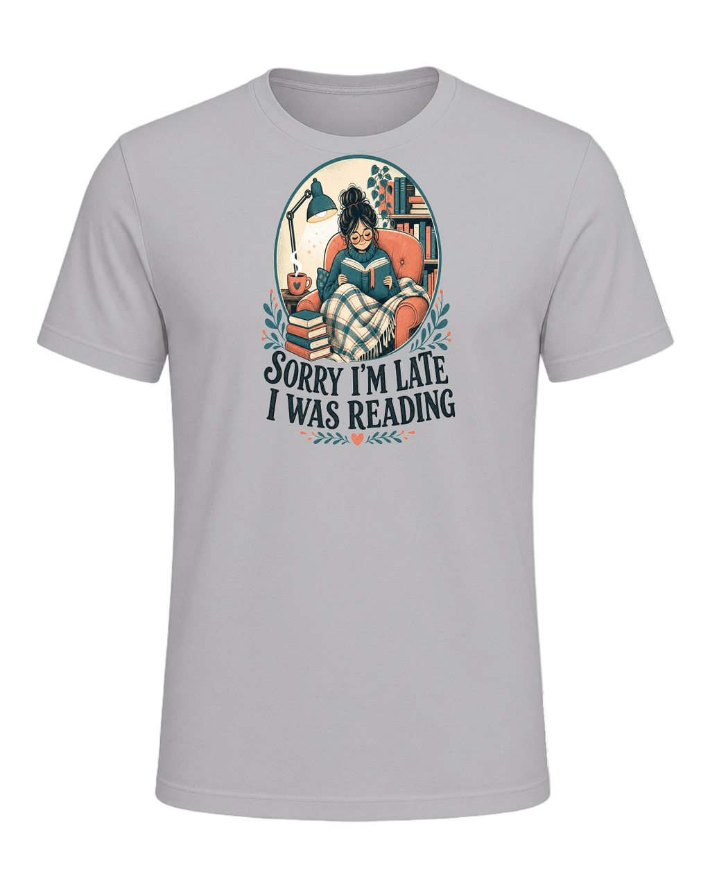 SORRY I'M LATE I WAS READING — Athletic Heather