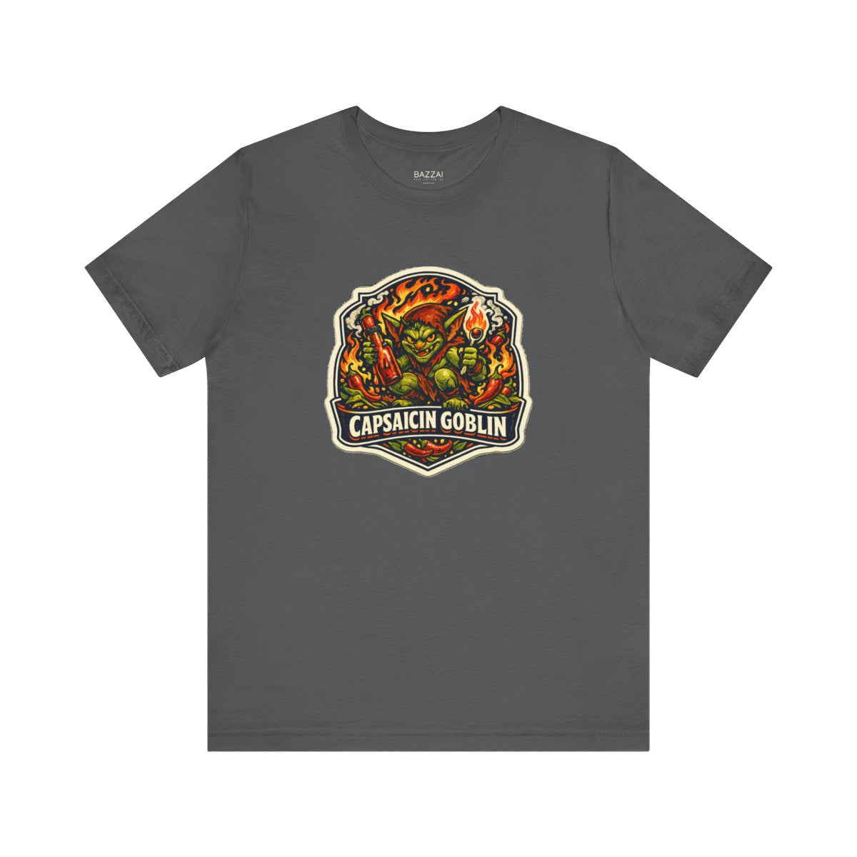 Funny Hot Sauce T-Shirt — Capsaicin Goblin — t-shirt design by Sol