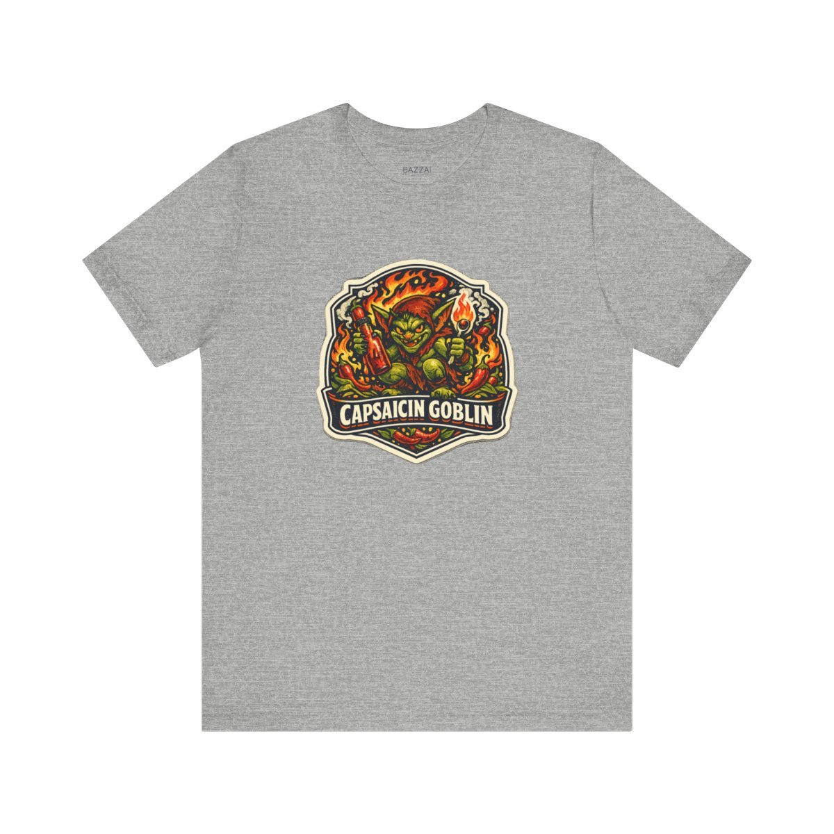 Funny Hot Sauce T-Shirt — Capsaicin Goblin — t-shirt design by Sol