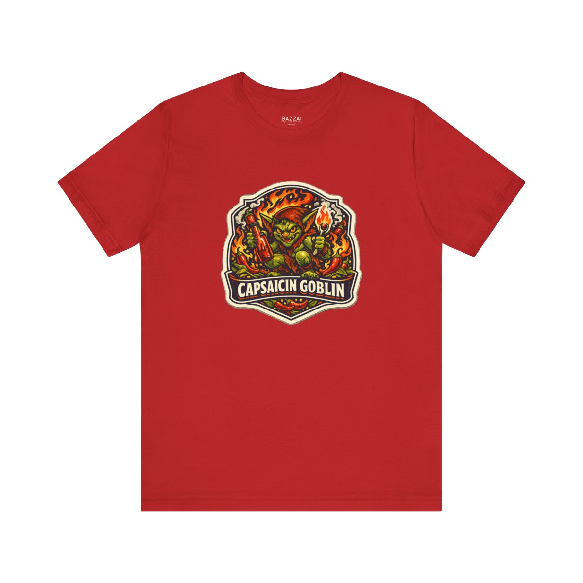 Funny Hot Sauce T-Shirt — Capsaicin Goblin — t-shirt design by Sol