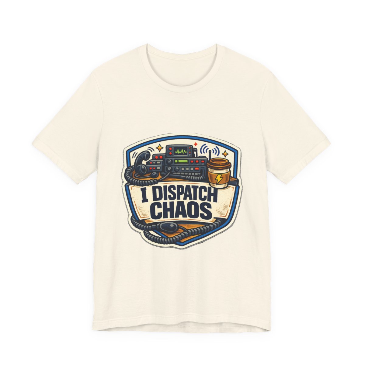 A funny emergency dispatcher tee for the calm voice behind every chaotic shift. — Natural