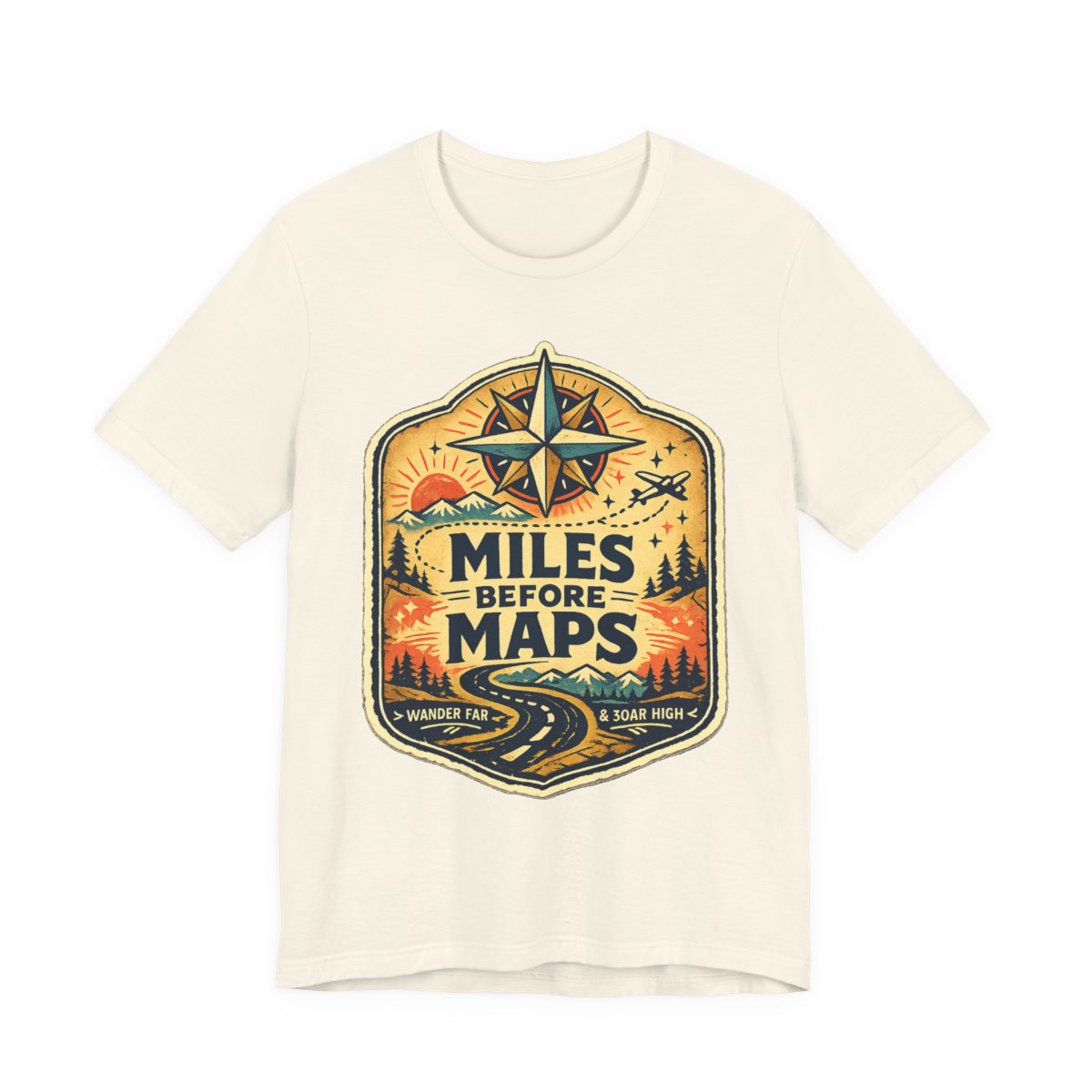 Miles Before Maps Tee — Natural