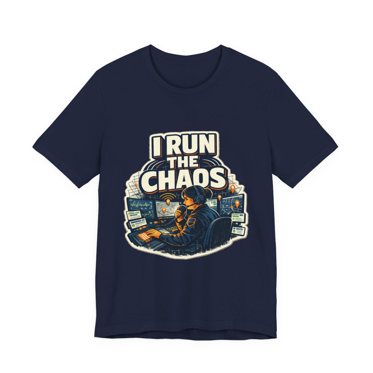 A bold dispatcher shirt for the calm voice running the chaos from the console. — Navy