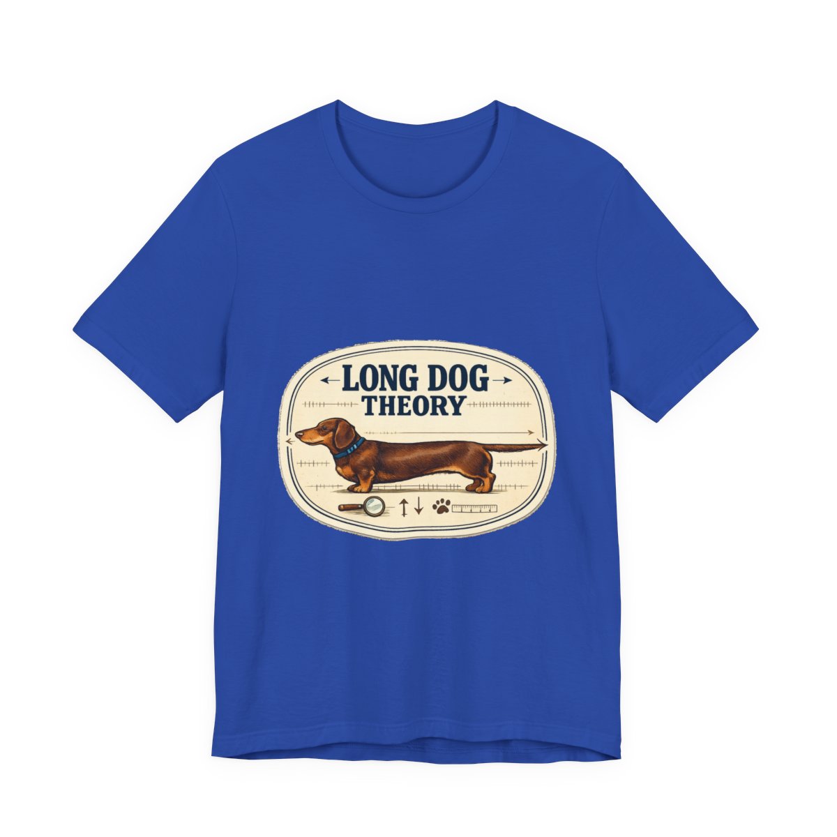 A clever vintage field-note dachshund tee for believers in LONG DOG THEORY. — True Royal
