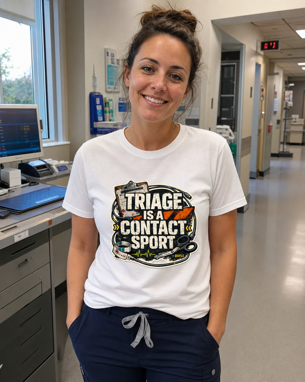 worn — Triage Is A Contact Sport Tee